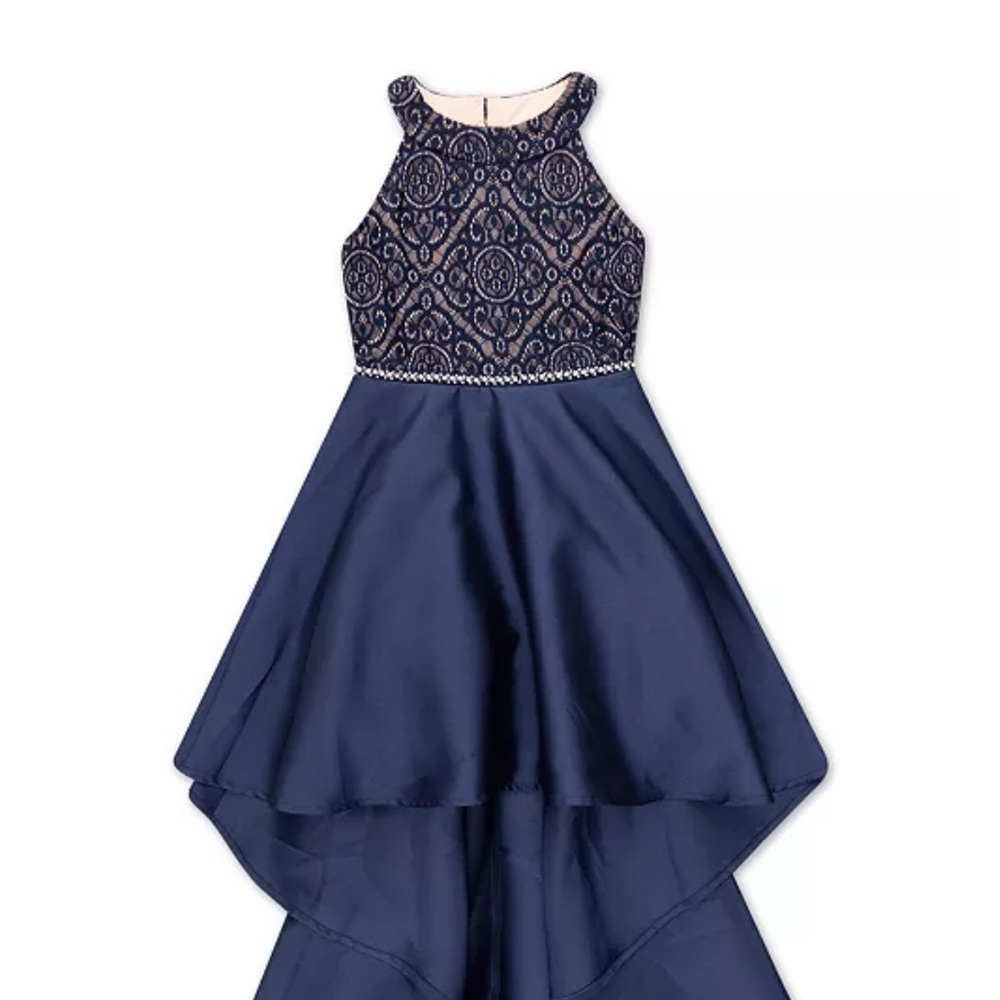Speechless Navy Blue Formal Kids Dress
